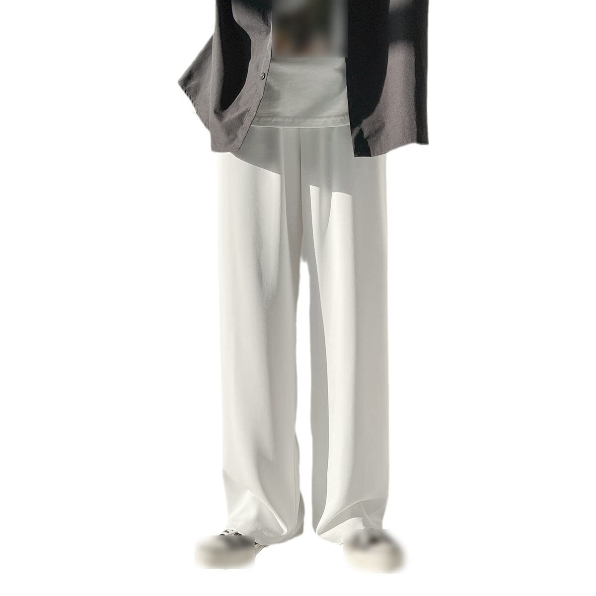 Pantalon d'été en soie glacée fluide blanc : l'élégance minimaliste
