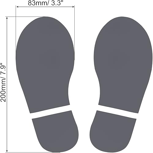 Miniatura 8 de PATIKIL Adhesivo de huellas de 8 x 3.3 pulgadas, 4 pares de zapatos de PVC para decoración de clase, guía de escaleras, color azul