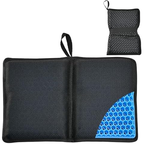 SABADO Portable Stadium Seats Cushions,Gel Airplane Seat Cushion,Foldable Travel Seat Cushion for Bleacher Stadium Camping Cover