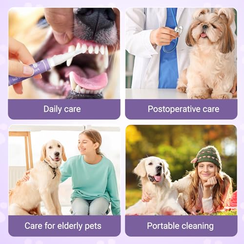 nailpretty 3 Stücke Zahnreinigung Hund Stift, Pet Oral Repair Gel Stift für Hunde, Reinigungsstift für Haustier Zahnbürsten, Verbesserung von Mundgeruch,Bekämpfung von Zahnstein