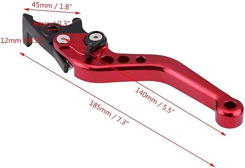 Miniatura 6 de Palanca de freno de doble disco, 1 par de 4 colores universal CNC aleación de aluminio modificación de motocicleta palanca de freno de disco doble