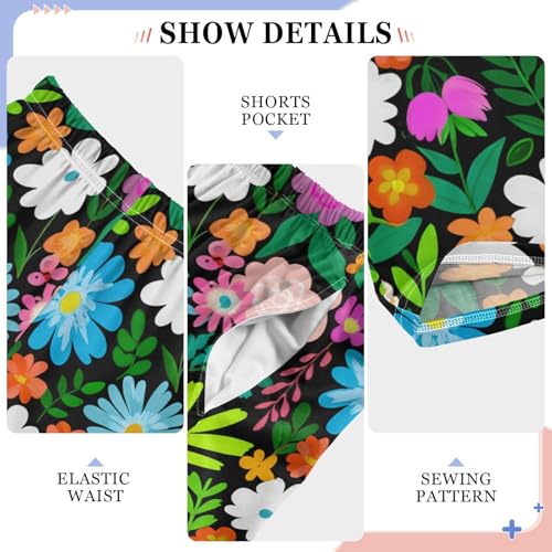 J JOYSAY Floral Leaf Artwork Dark Pajamas Pants Soft Long Pajama Bottoms Lounge Sleep Pants Size S-XL4