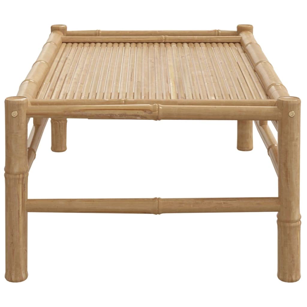 Tavolo da giardino in bambù, 100 x 55 x 33 cm, per esterni, per terrazza, balcone, robusto tavolino con pratico piano per cibi e bevande, facile da pulire