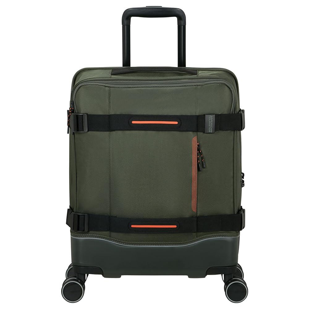 American Tourister Urban Track - Spinner S, Carry on, 55 cm, 41.5 L, Green (Dark Khaki)
