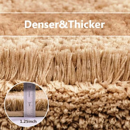 Image of HOWNICE Doormat for Bedroom,Bathroom,Kitchen,Living Room,Room Mats,Home Entrance Foot Mats,Floor mat,Main Door,Non Slip,Door Mate,Soft,Fur,Door Matt,Rugs,Bathmat (Bathroom Mat Gold, Medium)