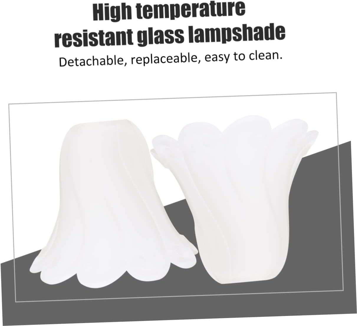 Replaceable Floral Glass Lamp Shade for Wall Sconces and Ceiling Fixtures Cover for Living Room and Bedroom Lighting