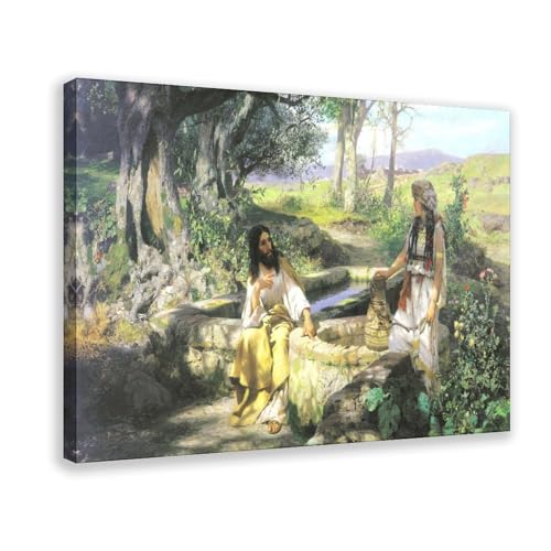 Femme au Puits Siemiradzki poster toile pour habiller un mur blanc sans effort