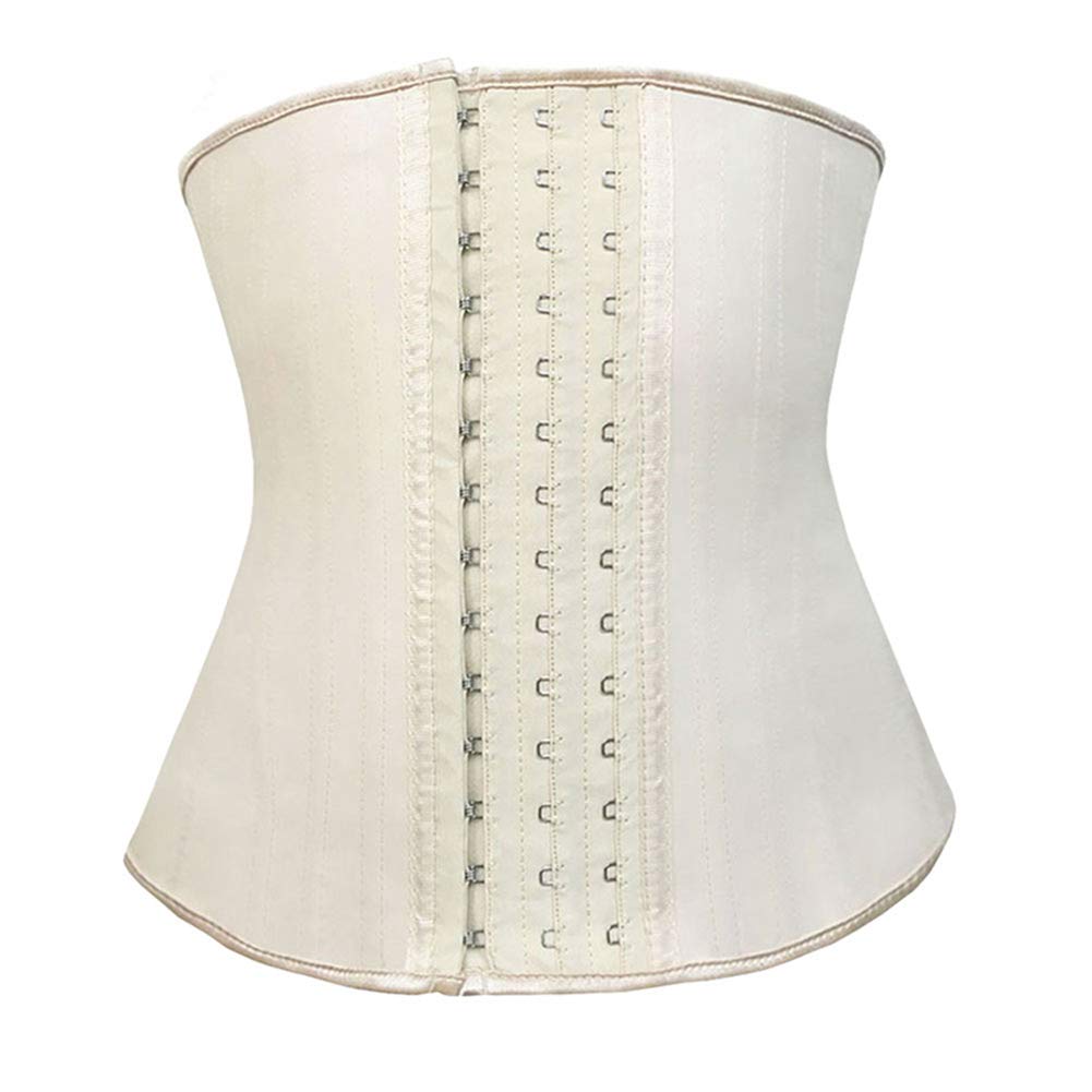 25 Steel Boned Waist Trainer Latex Corset Cincher Workout 3 Rows Hooks Body Shapers