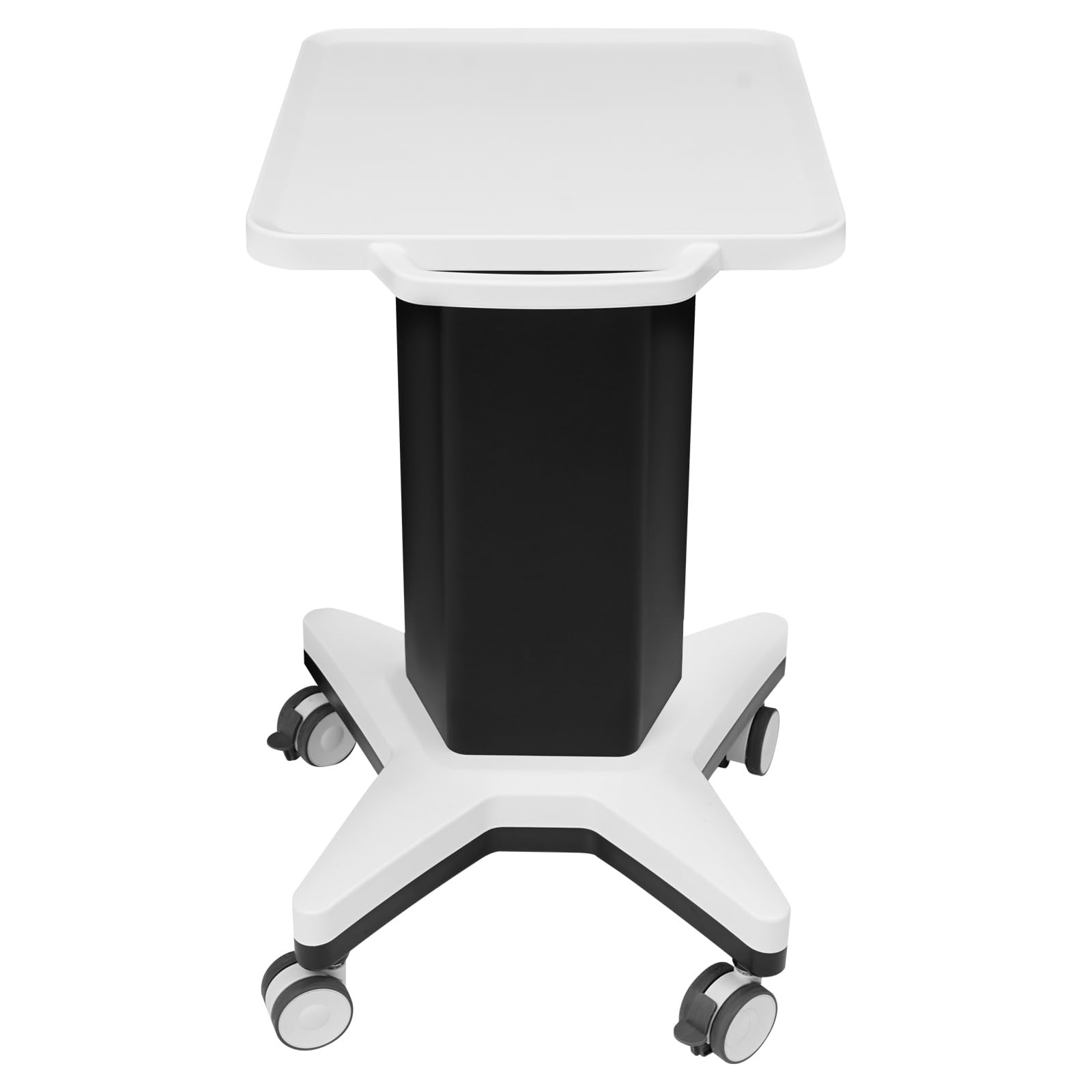 Beauty Salon Trolley Kosmetikwagen mit Universalrädern Laborwagen Geräterollwagen Schönheitswagen 45x40 cm Plattform 60 kg Belastbarkeit (Weiß+Schwarz)