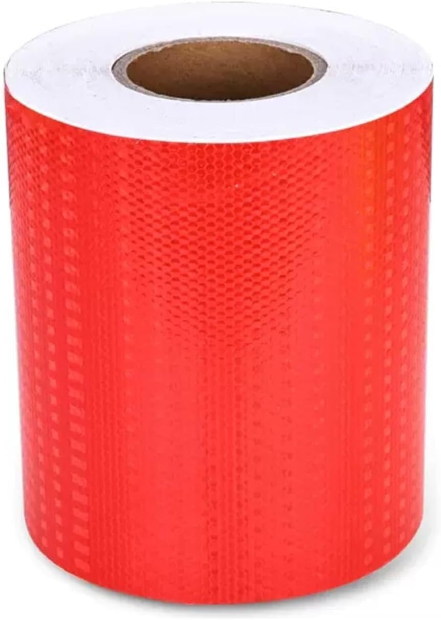Reflective Tape, Self-Adhesive Reflective Tape Multicolor 20cm x 45m(Red)