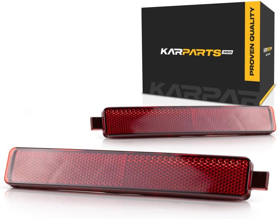 KarParts360 For Chevy Trailblazer 2002-2009 Bumper Reflectors Rear, Driver and Passenger Side | Pair | Replacement For GM2830101 | 25805313