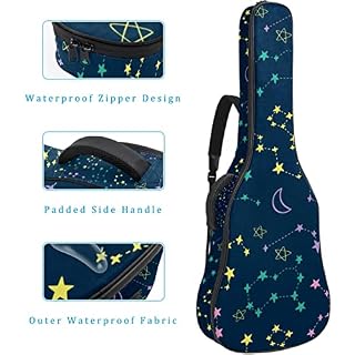Hondank Étui de protection rembourré pour guitare acoustique classique, Multicolor 08, 42.9×16.9×4.7 in, Organiseur de… - Les Beatles, Paul McCartney, John Lennon, RIngo Starr, George Harrison Hondank Étui de protection rembourré pour guitare acoustique classique, Multicolor 08, 42.9x16.9x4.7 in, Organiseur de… – Image 4