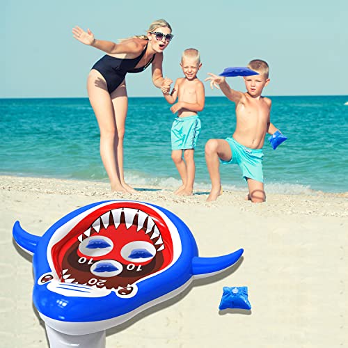 W-Plus Pool Toys Pool Toss Games Toys, Pool Float Toys For Kids - Inflatable Shark Swimming Pool Toys For Kids Adults Family #TOP5