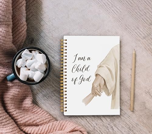 Carnet de notes chrétien Jésus avec spirale robuste et pages lignées pour journalisme