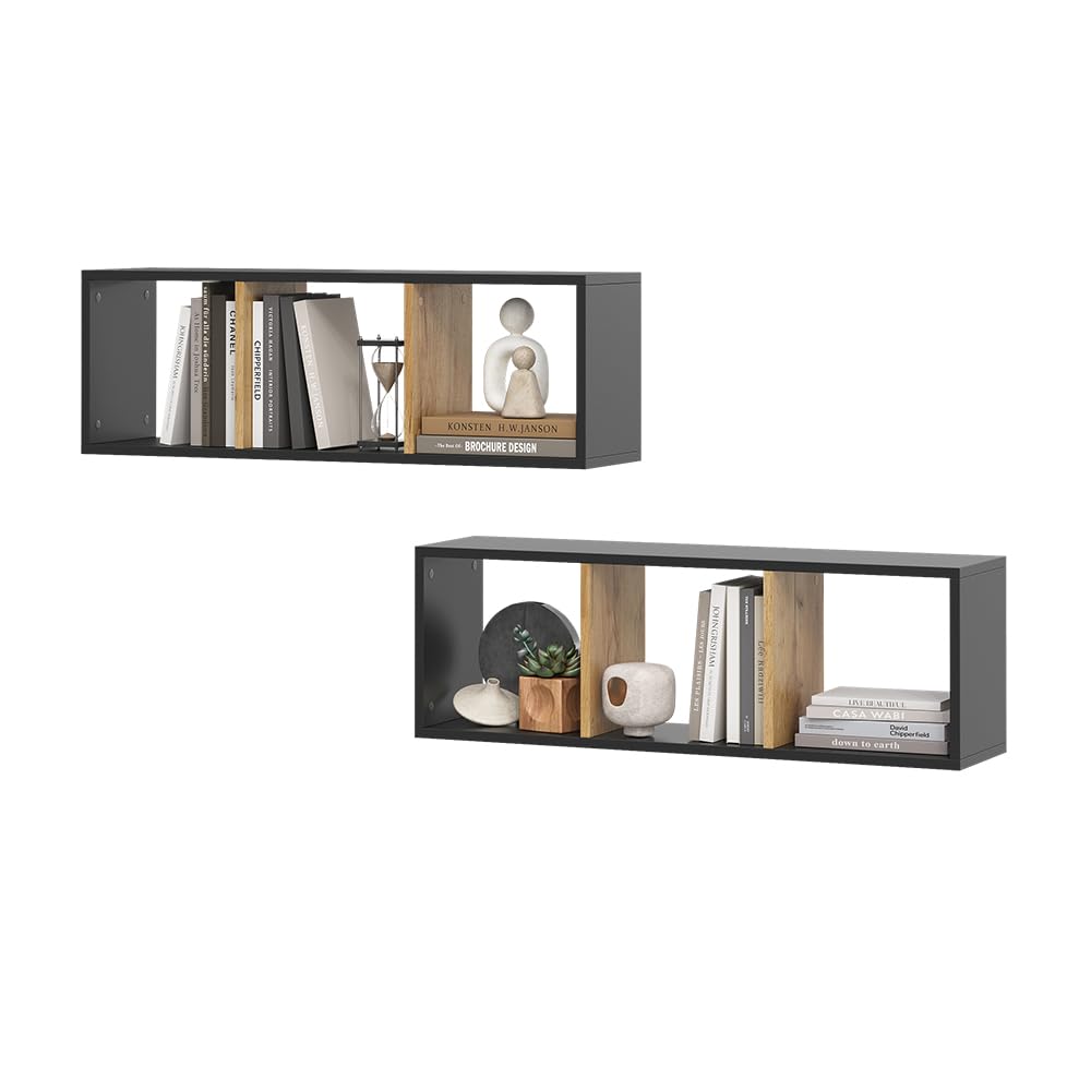 Vicco Wandrek Bamboe 60 x 4 cm Set van 2, Linus | 406673146936906