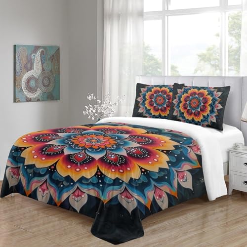 Linge de lit King Size d'exception en microfibre imprimée 3D Bohemia 240cm - 5