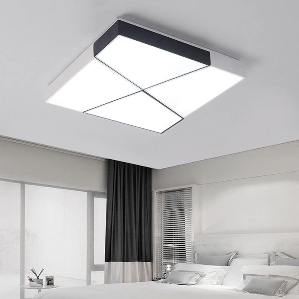 Lampa Sufitowa Inbouw led-plafondlamp modern vierkant acryl dicht bij plafondlamp armatuur 3-kleuren dimbaar zwart wit plafondlamp voor woonkamer keuken badkamer hal Biuro