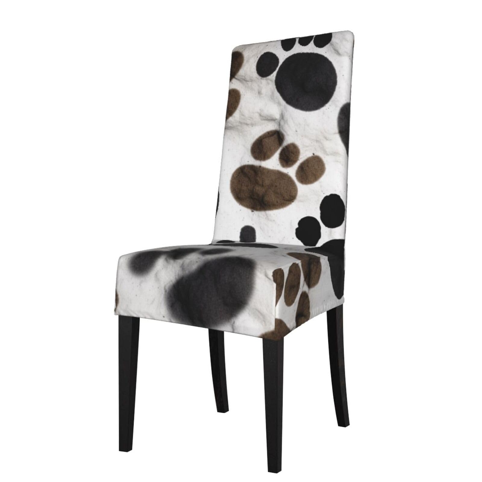 WPKJU Animal Paw Prints Print Dining Chair Covers Removable Chair Seat Covers Decorative for Kitchen & Bar Stools