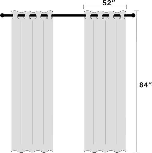 Miniatura 7 de PrinceDeco Primitive - Cortinas opacas 100 % de lino texturizado para dormitoriosala de estar, cortinas de tratamiento de ventanas de ahorro de