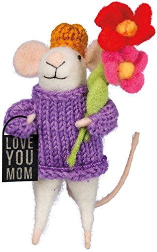 Felt-Mouse-Love-You-Mom-5-inches-Tall Felt Mouse Love You Mom 5 inches Tall