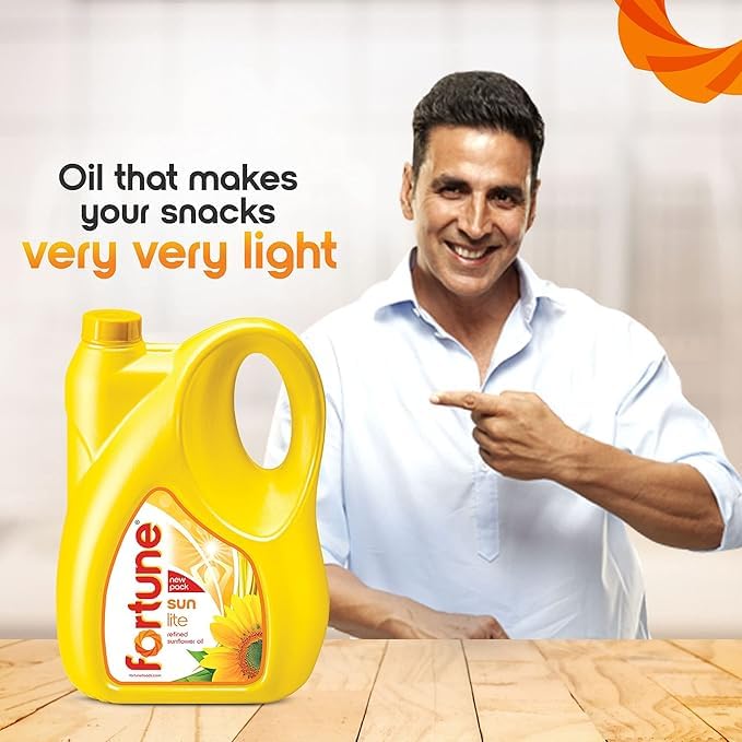 Image of Delight Fortune Sun Lite Refined Sunflower Oil, Trans Fat Free, 5L