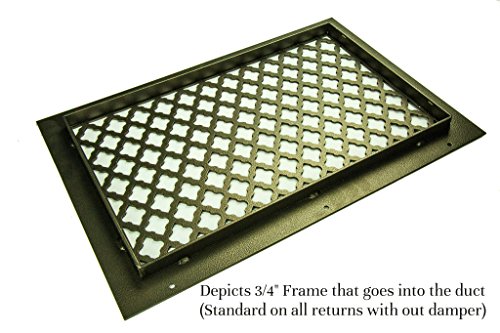 6 X 14 Oil Rubbed Steel Tuscan Ceiling And Wall Air Returns And Grilles (8" X 16" Overall) #TOP2