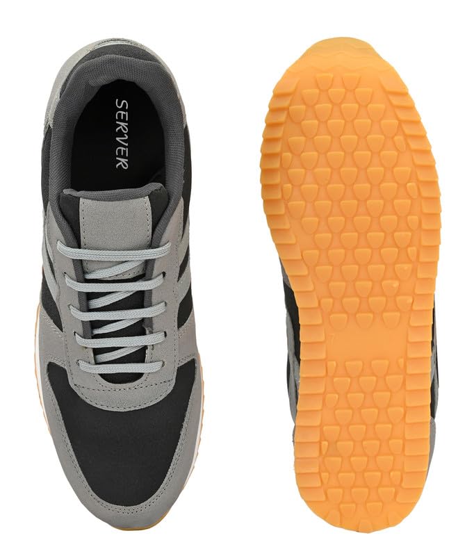 Image of Server Sneakers for Men | Lightweight Casual Shoes for Walking, Training, Gym & Travel | Soft Cushion Sneaker for Boys, Strong Grip Outsole & Colourblocked Style