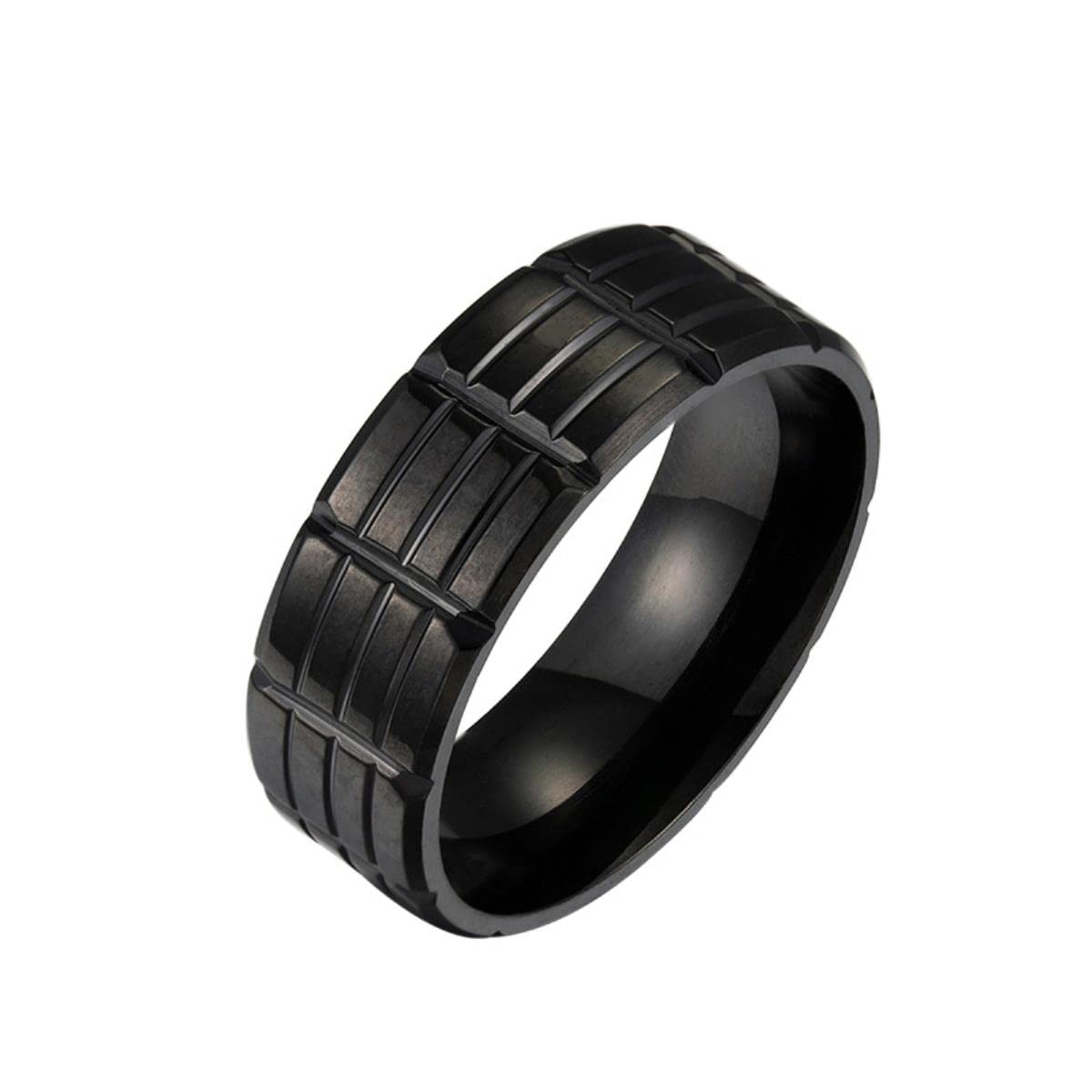 Bague De Personnalité En Acier Titane Avec Motif Pneu