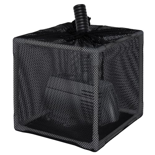 FEOXSHAL Pond-Filterbox, verstopfungshemmende Teichfilter für Außenbecken mit Nylon-Mediengitter, Wasserpumpenschutzsack mit Verschlussbändel (25CM)