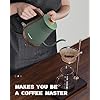 Electric Gooseneck Kettle Black and Green Boudle Set
