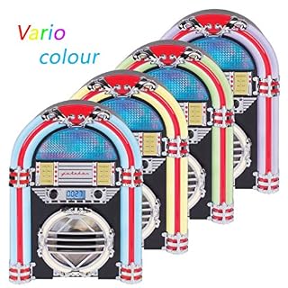 Alternative view of Silva Schneider Jukebox 66 UKW Radio CD FM Noir, Blanc, Rouge