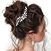 JAKAWIN Wedding Hair Accessories Bridal Hair Pin Pearl Hair Clip Bride Hair Piece for Women HP179(1 Silver)