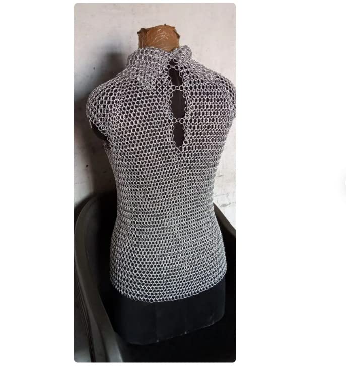 Chainmail Top Aluminium Chainmail Top Halter Armor medieval top (M)