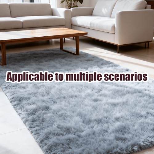 Tapis de chambre doux gris clair pour un salon chaleureux