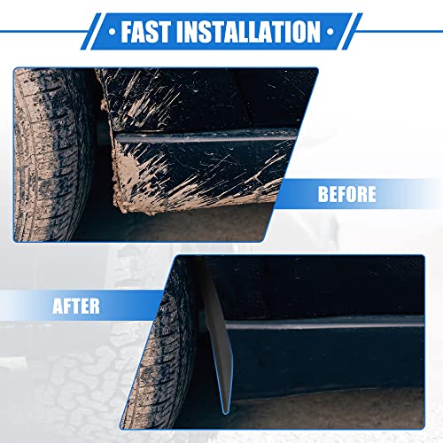 Image of Mud Flaps Kit Compatible for Toyota RAV4 2019-2023, Quality Plastic Black Front and Rear Splash Guards