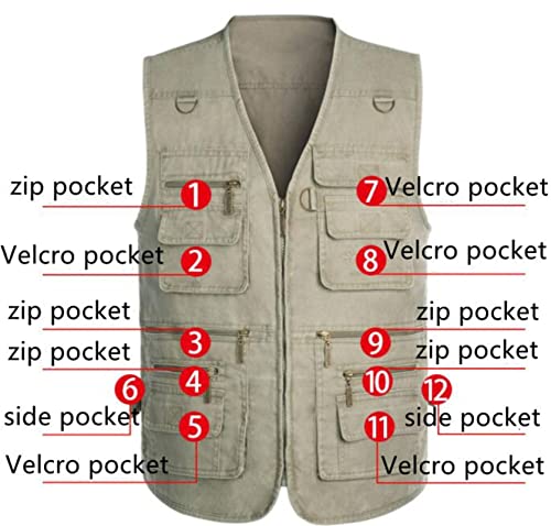 Yipin Shang Mens Fishing Photogragh Vest Classic Practical Hunting Travel Mountaineering Jogging Multifunctional Cotton Jackets #TOP1