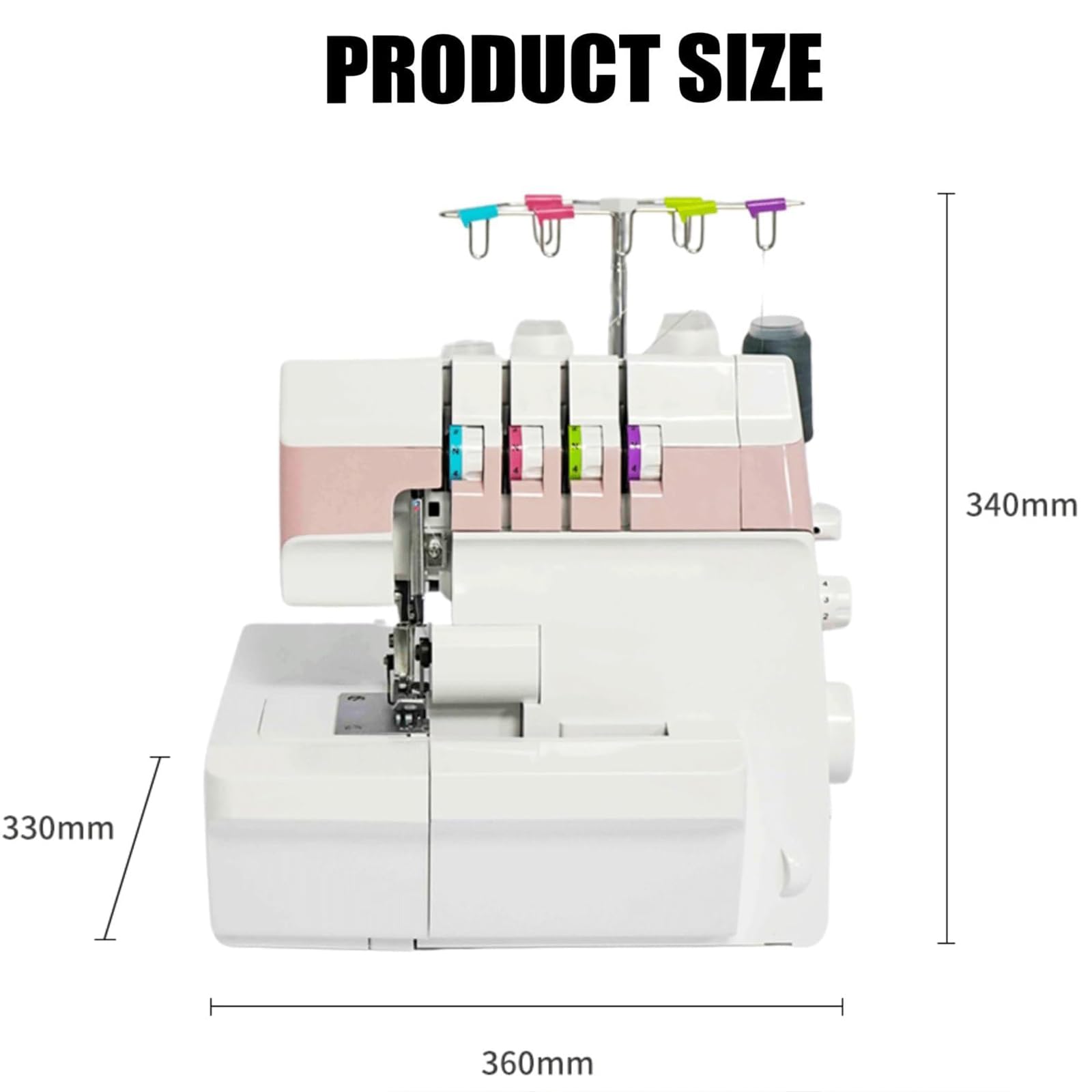 Maszyna Overlock, 4-Nitkowy Overlock ze Ściegami 2/3/4 Igły