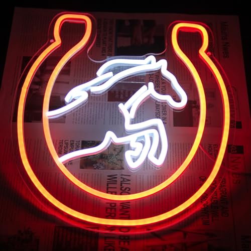 Image of Horse Neon Sign Kentucky Derby Preakness Stakes Decoration Cowboy Men Gifts