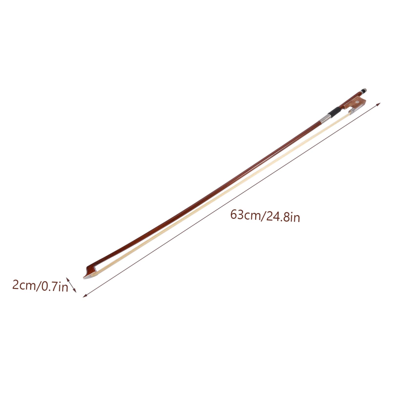 BESPORTBLE Violin Bow Replacement Red Sandalwood Practice Bow with Horsehair for Young Musicians Excellent Balance Weight Distribution Durable Comfortable for Learning