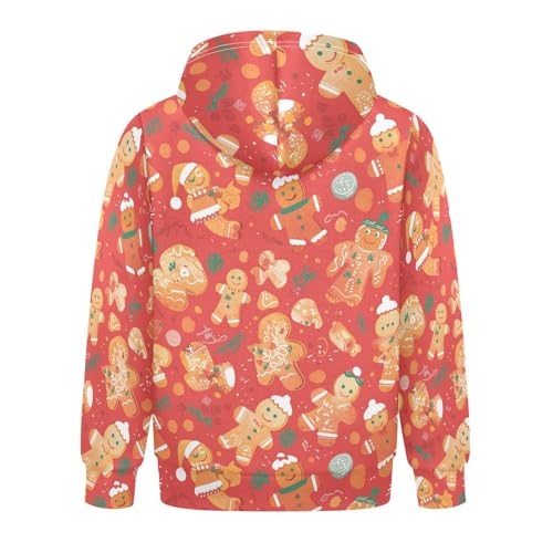 KLL Gingerbread Cookies Boys And Girls Sweatshirt Casual Pullover Top Streetwear with Kangaroo Pocket2