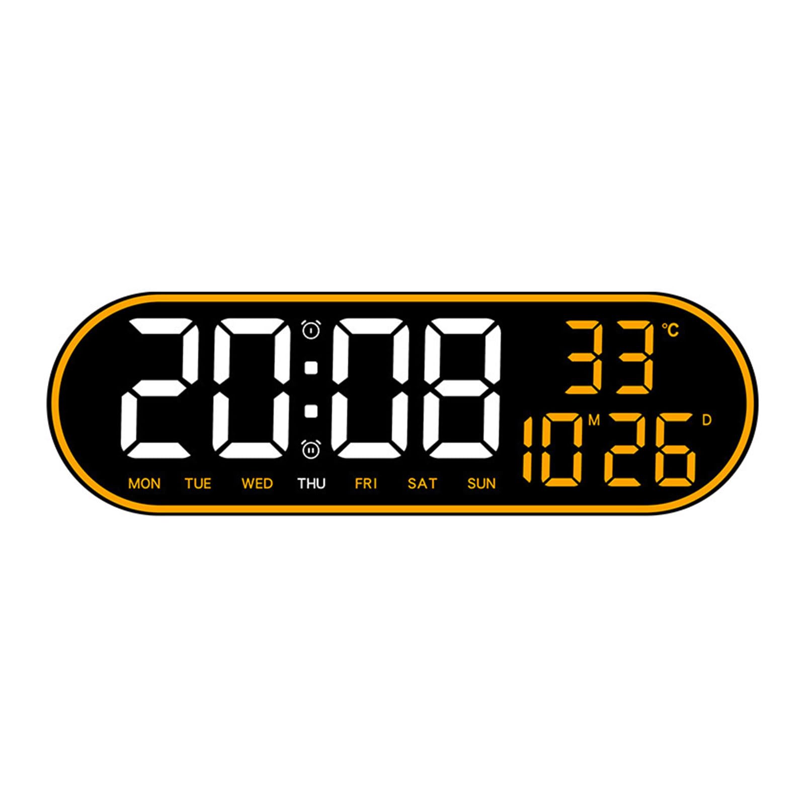 Tsophreniq LED Digital Alarm Clock Wall Clock with Timer Date Week Temperature Display for Student, Travel Use Easily Setting Date