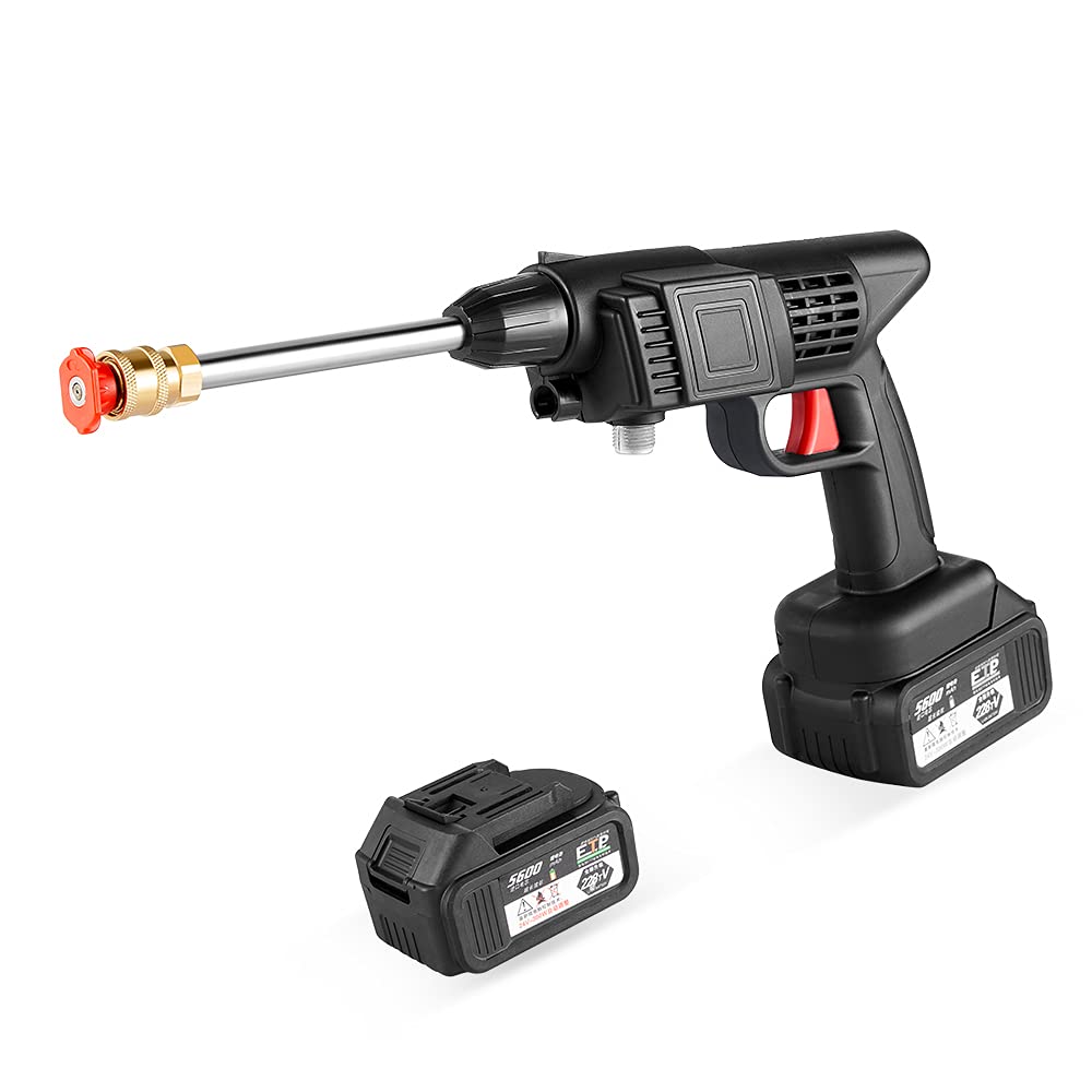Buy Cordless Pressure Washer with 2x24V 1500 mAh BatteryTwo Nozzle Soap