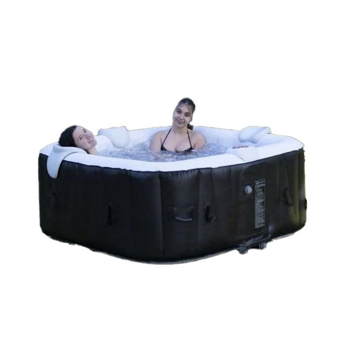 SUNSPA Spa Gonflable Carre lamine 6 Personnes a LED