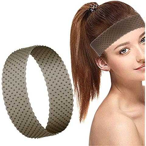 Silicone Hairband, Non Slip Wig Bands, Adjustable Elastic Wig Headband for Wigs (Black) Cover