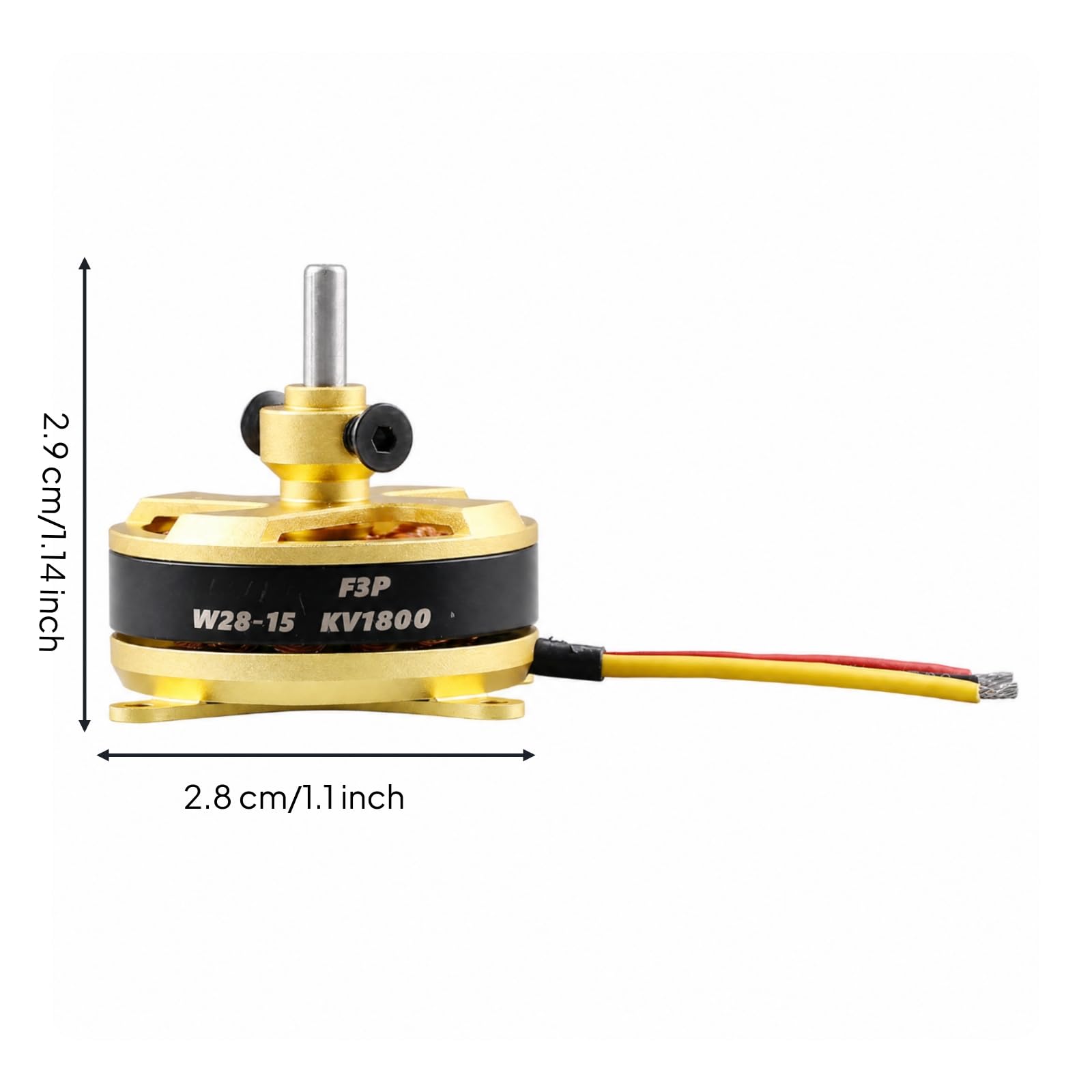 Baoblaze Motore Outrunner W2815pro da 21 Supporti Standard Precollegati per Aeromodelli Acrobatici Leggeri con Coppia per Manovre 3D E Indoor, KV1800