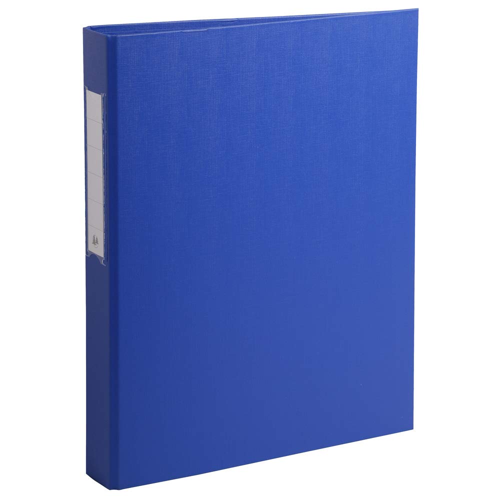 Exacompta 54382E 10er Pack Ringbücher 2 Ringe Füllhöhe 25mm, Rücken 40mm, aufgeklebtes Rückenschild, für DIN A4 Kunststoffbezug aussen und innen, blau