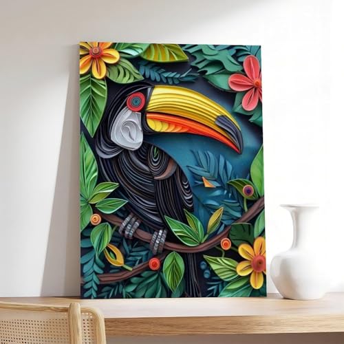 Poster toucan à bec de quille cadeau original oiseau - 7