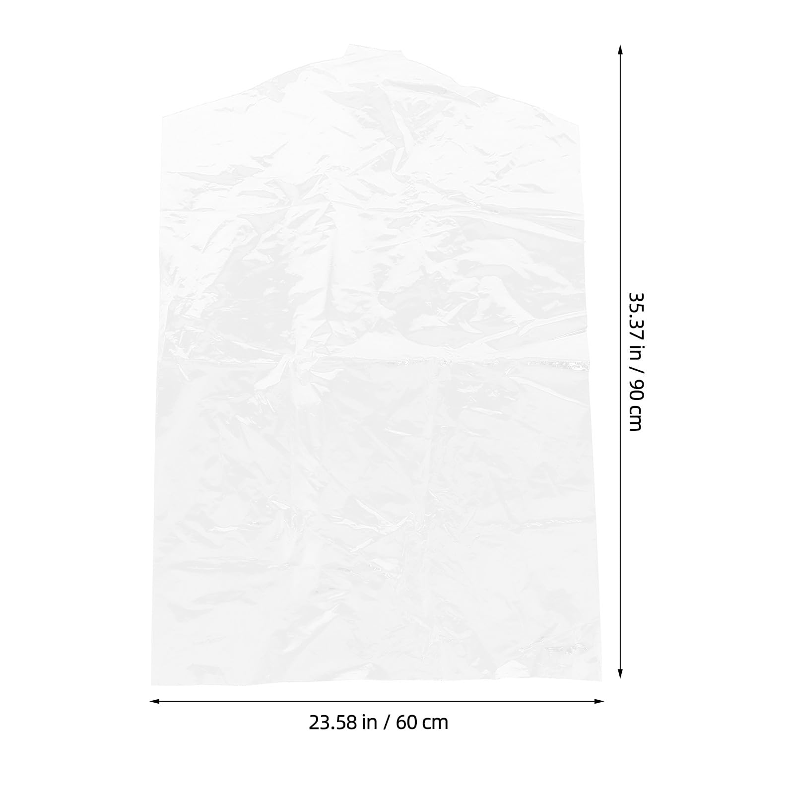 20 Unidades Funda Protectora para Ropa Antidespolvo de Plástico Transparente, Prevención de Colapso en Hombros, Ahorro de Espacio para Vestido y Pantalón en Armario o Viaje