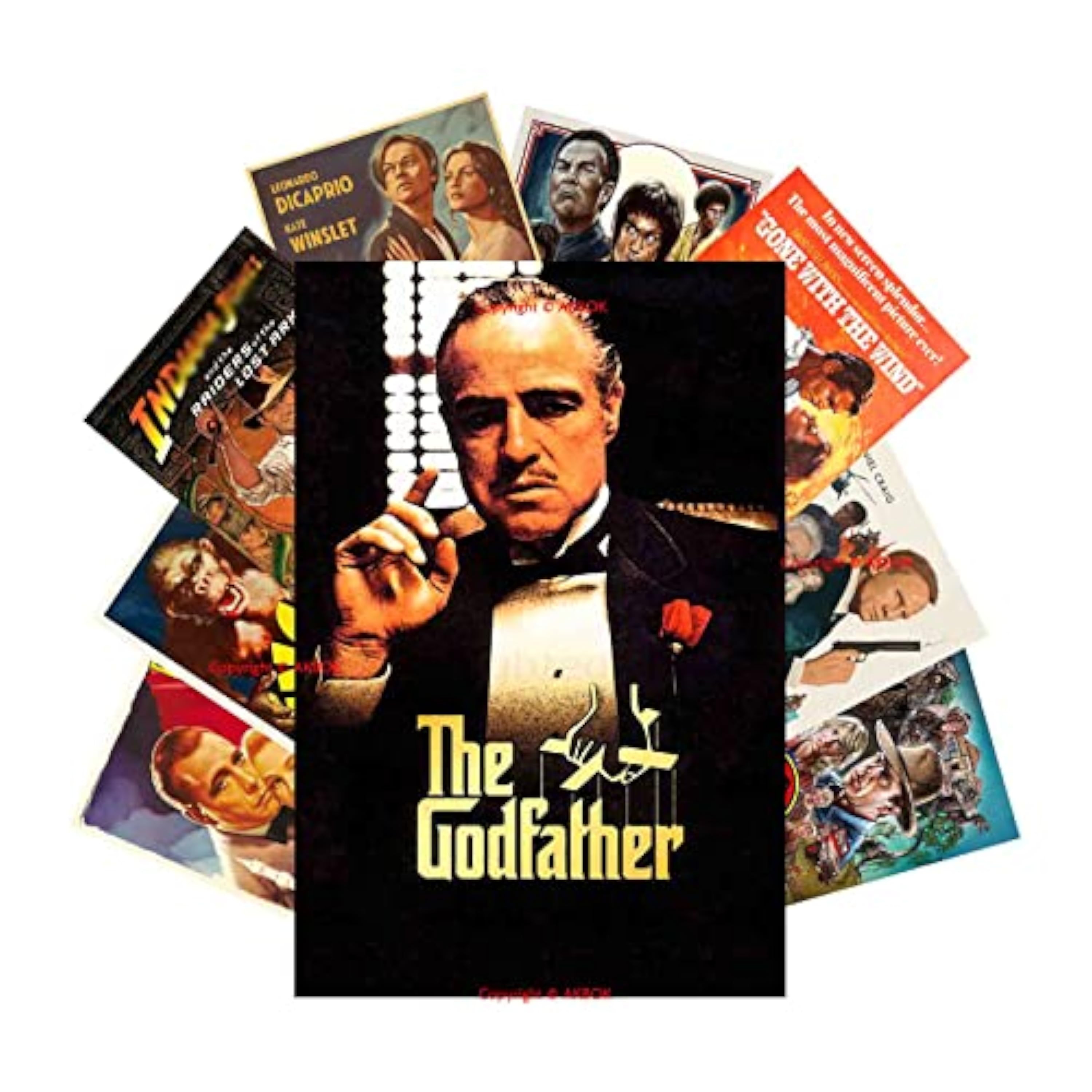 AKBOK Pósteres de películas clásicas vintage retro estéticos de los años 70, 80, 90, para teatro, dormitorio, decoración de habitación, 8 x 12 pulgadas, sin marco, 9 piezas