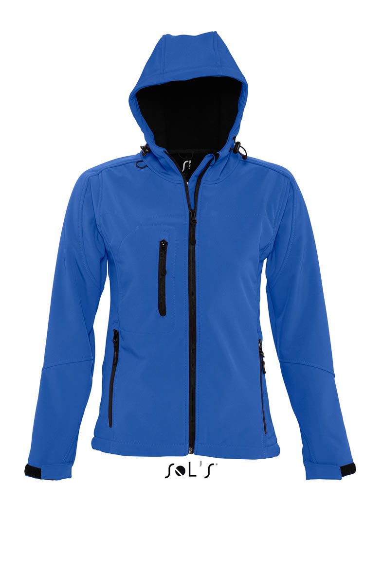 Sol’S Replay - Softshell Femme à Capuche - Veste zippée à Manches Longues imperméable et Respirante